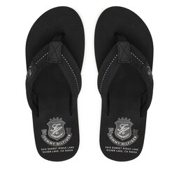 Tommy Hilfiger Zehentrenner Tommy Hilfiger Patch Hilfiger Beach Sandal FM0FM05804 Schwarz