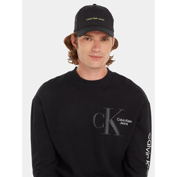 

Бейсболка Calvin Klein Jeans Institutional Cap K50K510062 Black/Sharp Green 0GX, Чорний