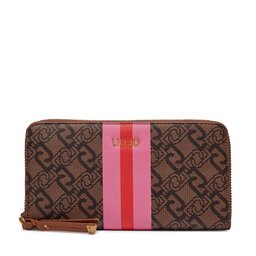 Liu Jo Голям дамски портфейл Liu Jo Ecs Xl Zip Around AXX035 E0538 Кафяв