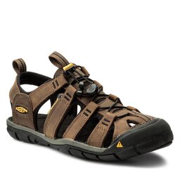 Keen Szandál Keen Clearwater Cnx Leather 1013106 Dark Earth/Black