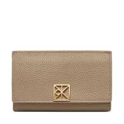 Calvin Klein Geldbörse Calvin Klein Emblem Hw Pebble Snap Cardholder LV04F1127G Beige