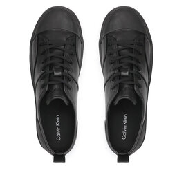 

Кеди Calvin Klein Low Top Lace Up Lth HM0HM01045 Triple Black 0GJ, Чорний