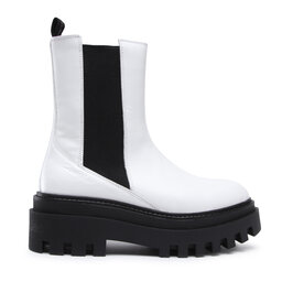 Calvin Klein Jeans Боти тип челси Calvin Klein Jeans Flatform Chelsea Boot YW0YW00850 Бял