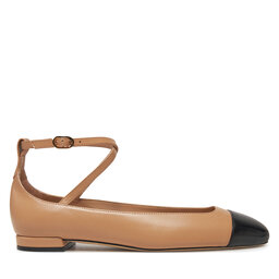 Stuart Weitzman Balerīnas Stuart Weitzman Eden Atrap Flat SJ720 Bēšs