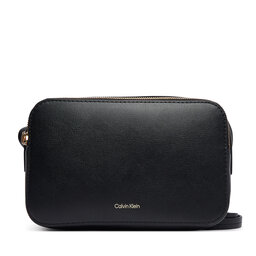 Calvin Klein Handtasche Calvin Klein Foil Logo Elongated Camera Bag LV04F3276G Schwarz