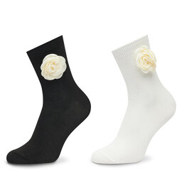 Aldo Комплект 2 чифта дълги чорапи дамски Aldo Rosettesocks 13939716 Черен