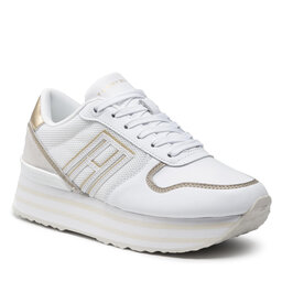 Tommy Hilfiger Sneakers Tommy Hilfiger Mesh Flatform Sneaker FW0FW06449 Light Gold 0LJ