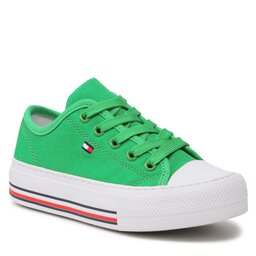 Tommy Hilfiger Кецове Tommy Hilfiger Low Cut Lace-Up Sneaker T3A9-32677-0890 M Green M