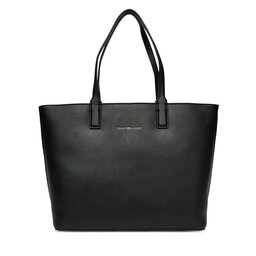 Tommy Hilfiger Handtasche Tommy Hilfiger Th Logotape Tote AW0AW17449 Schwarz