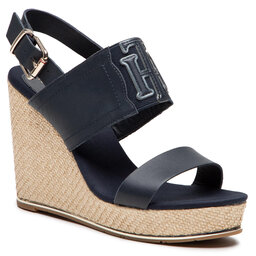 Tommy Hilfiger Espadrilles Tommy Hilfiger Th Elastic High Wedge Sandal FW0FW05599 Desert Sky DW5