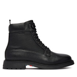 Tommy Hilfiger Schnürschuhe Tommy Hilfiger Corporate Casual Mix W Wpm Boot FM0FM05988 Schwarz