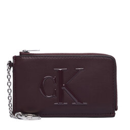 Calvin Klein Schlüsseletui Calvin Klein Bold Ck L Zip Cardcase LV04F1280G Dunkelrot