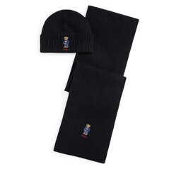 Polo Ralph Lauren Sál és sapka szett Polo Ralph Lauren 449P02050001 Fekete