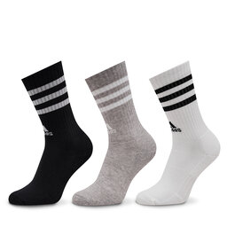 adidas Hohe Unisex-Socken adidas 3-Stripes Cushioned Crew Socks 3 Pairs IC1323 medium grey heather/white/black/white