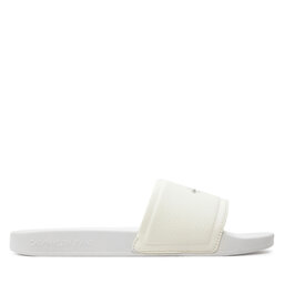Calvin Klein Jeans Şlapi Calvin Klein Jeans Slide Institutional Metallic YM0YM01018 Alb