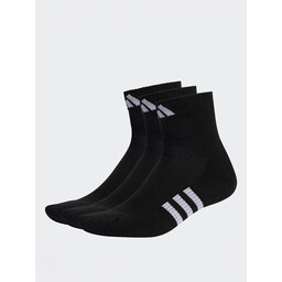 adidas 3 pares de calcetines cortos unisex adidas Performance Cushioned Mid-Cut Socks 3 Pairs IC9519 Black/Black/Black