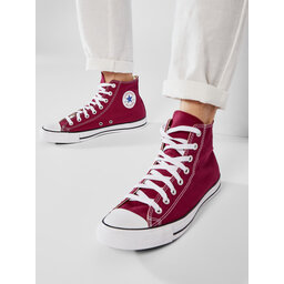 Converse Sneakers aus Stoff Converse All Star Hi Maroon M9613 Dunkelrot