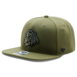 47 Brand Czapka z daszkiem 47 Brand NHL Chicago Blackhawks Ballpark Camo 47 CAPTAIN H-BCAMO04WBP-SW Sandalwood