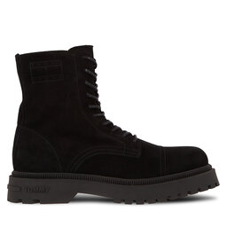 Tommy Jeans Schnürstiefeletten Tommy Jeans Tjm Casual Boot Suede EM0EM01336 Schwarz