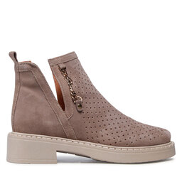 

Ботильйони Pollonus 5-1381-002 Welur Taupe/Perforacja, Коричневий