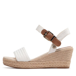 

Еспадрильї Tommy Hilfiger Th Textured Low Wedge Sandal FW0FW06555 Ecru YBL, Білий