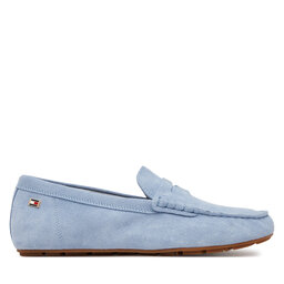 Tommy Hilfiger Mokasíny Tommy Hilfiger Flag Soft Suede Driver Loafer FW0FW08558 Modrá
