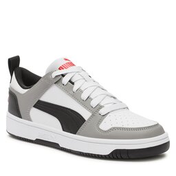 Puma Zapatillas Puma Rebound Layup Lo Sl Jr 370490 20 Puma White-Puma Black-Concrete Gray-For All Time Red
