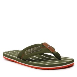 Tommy Hilfiger Infradito Tommy Hilfiger Patch Hilfiger Beach Sandal FM0FM04470 Mentor Green L9T