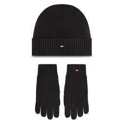 Tommy Hilfiger Set Mütze und Handschuhe Tommy Hilfiger AM0AM12938 Schwarz