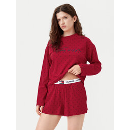 Tommy Hilfiger Tommy Hilfiger Pizsama UW0UW05649 Piros Relaxed Fit