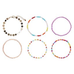 Pieces Set di 6 bracciali Pieces Baltana 17135215 Gold Colour 4140727