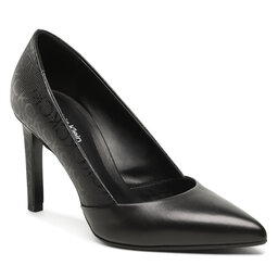 Calvin Klein Pantofi cu toc subțire Calvin Klein Ess Stiletto Pump 90 - Epi Mn Mx HW0HW01737 Ck Black BEH