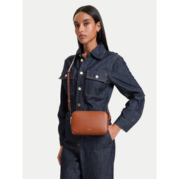 Calvin Klein Handtasche Calvin Klein Foil Logo Elongated Camera Bag LV04F3276G Braun