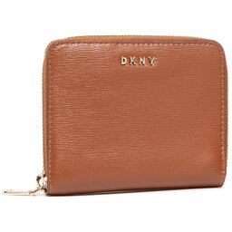 DKNY Portofel Mare de Damă DKNY Bryant-Sm Zip Around R8313656 Caramel 237