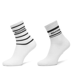 Tommy Hilfiger 2er-Set hohe Damensocken Tommy Hilfiger 701236457 Écru