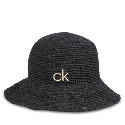 Calvin Klein Skrybėlė Calvin Klein Wide Brim Straw Bucket Hat K60K612914 Juoda