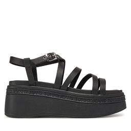 Tommy Jeans Basutės Tommy Jeans Tjw Wedgy Strappy Sandal EN0EN02756 Juoda