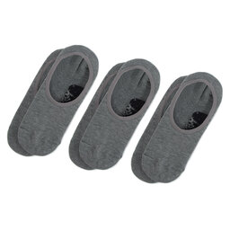 Vans Set 3 perechi de șosete scurte unisex Vans Classic Super No Show VN000XS9HTG Heather Grey