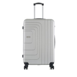 Semi Line Μεγάλη Βαλίτσα Semi Line T5762-4 Ασημί