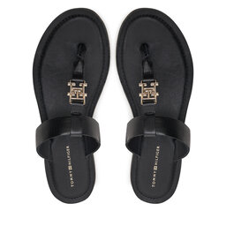 Tommy Hilfiger Zehentrenner Tommy Hilfiger Th Elevated Sandal FW0FW07174 Schwarz