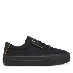 Tommy Hilfiger Laisvalaikio batai Tommy Hilfiger Essential Vulc Textile Sneaker FW0FW08323 Juoda