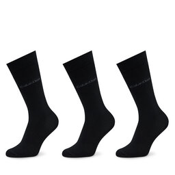 Calvin Klein Súprava 3 párov vysokých pánskych ponožiek Calvin Klein 701226014 Black 001