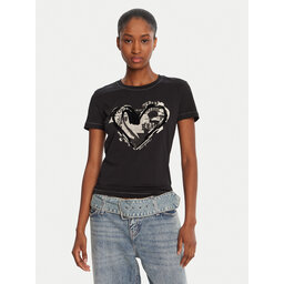 Desigual Desigual Camiseta Letter Core 25WWTK04 Negro Regular Fit