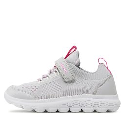 Geox Sneakersy Geox J Spherica Girl J26GYB06KBCC1024 S Lt Grey/Fuchsia