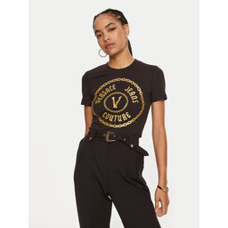 Versace Jeans Couture Versace Jeans Couture Marškinėliai 77HAHT02 CJ03T Juoda Slim Fit