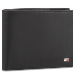 Tommy Hilfiger Portofel Mare pentru Bărbați Tommy Hilfiger Eton Trifold AM0AM00657 Negru