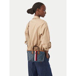 Tommy Hilfiger Handtasche Tommy Hilfiger Th Monoplay Mini Tote Corp AW0AW19177 Dunkelblau