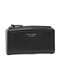 Kate Spade Portefeuille femme grand format Kate Spade Zip Slim Wallet K5613 Black 001