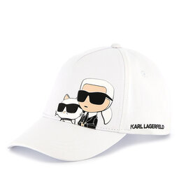 KARL LAGERFELD Czapka z daszkiem KARL LAGERFELD Z30393 Biały