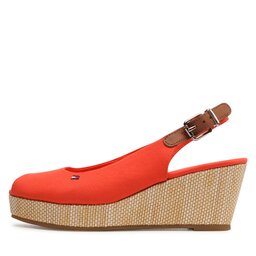 

Босоніжки Tommy Hilfiger Iconic Elba Sling Back Wedge FW0FW04788 Deep Orange SNX, Оранжевий